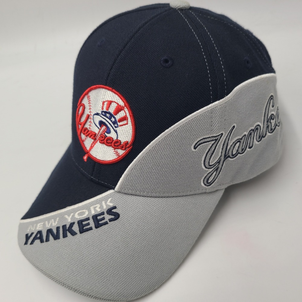 Vintage New York Yankees Hat Fitted (Seems L) Twins Enterprise Blue Gray MLB Men
